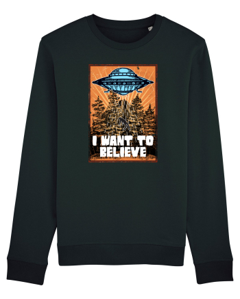 I Want To Believe Ufo Alien Black