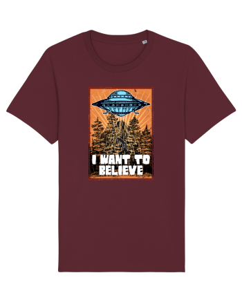 I Want To Believe Ufo Alien Burgundy