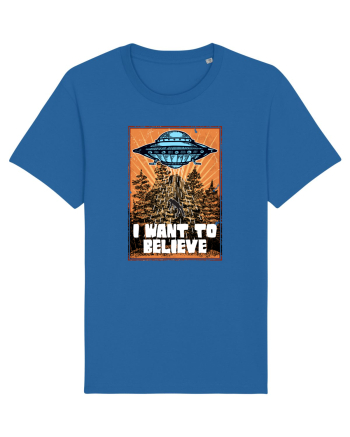I Want To Believe Ufo Alien Royal Blue