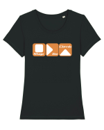 Stop Go Climb Tricou mânecă scurtă guler larg fitted Damă Expresser