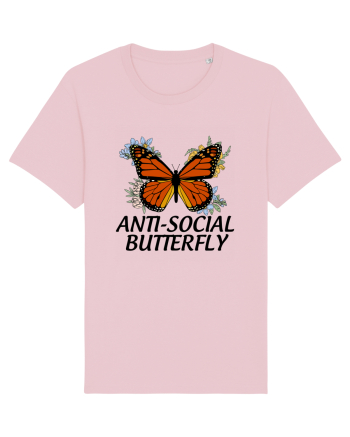 Anti-social Butterfly Cotton Pink