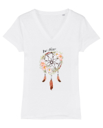 Be Free Dream Catcher Tricou mânecă scurtă guler V Damă Evoker