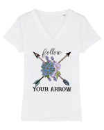 Follow Your Arrow Tricou mânecă scurtă guler V Damă Evoker