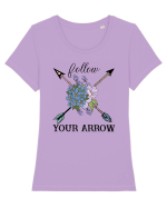 Follow Your Arrow Tricou mânecă scurtă guler larg fitted Damă Expresser