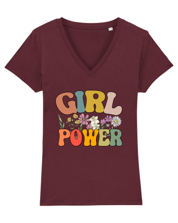 Girl Power Wildflowers Burgundy