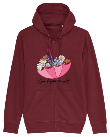 Grow Positive Thoughts Burgundy