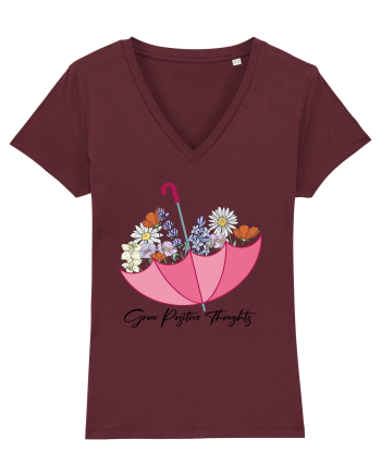 Grow Positive Thoughts Burgundy