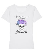 I'll be mad too Tricou mânecă scurtă guler larg fitted Damă Expresser