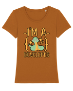 I'm A Python Developer Tricou mânecă scurtă guler larg fitted Damă Expresser