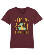 I'm A Python Developer Tricou mânecă scurtă guler V Bărbat Presenter