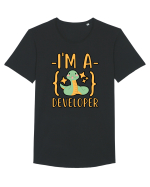 I'm A Python Developer Tricou mânecă scurtă guler larg Bărbat Skater