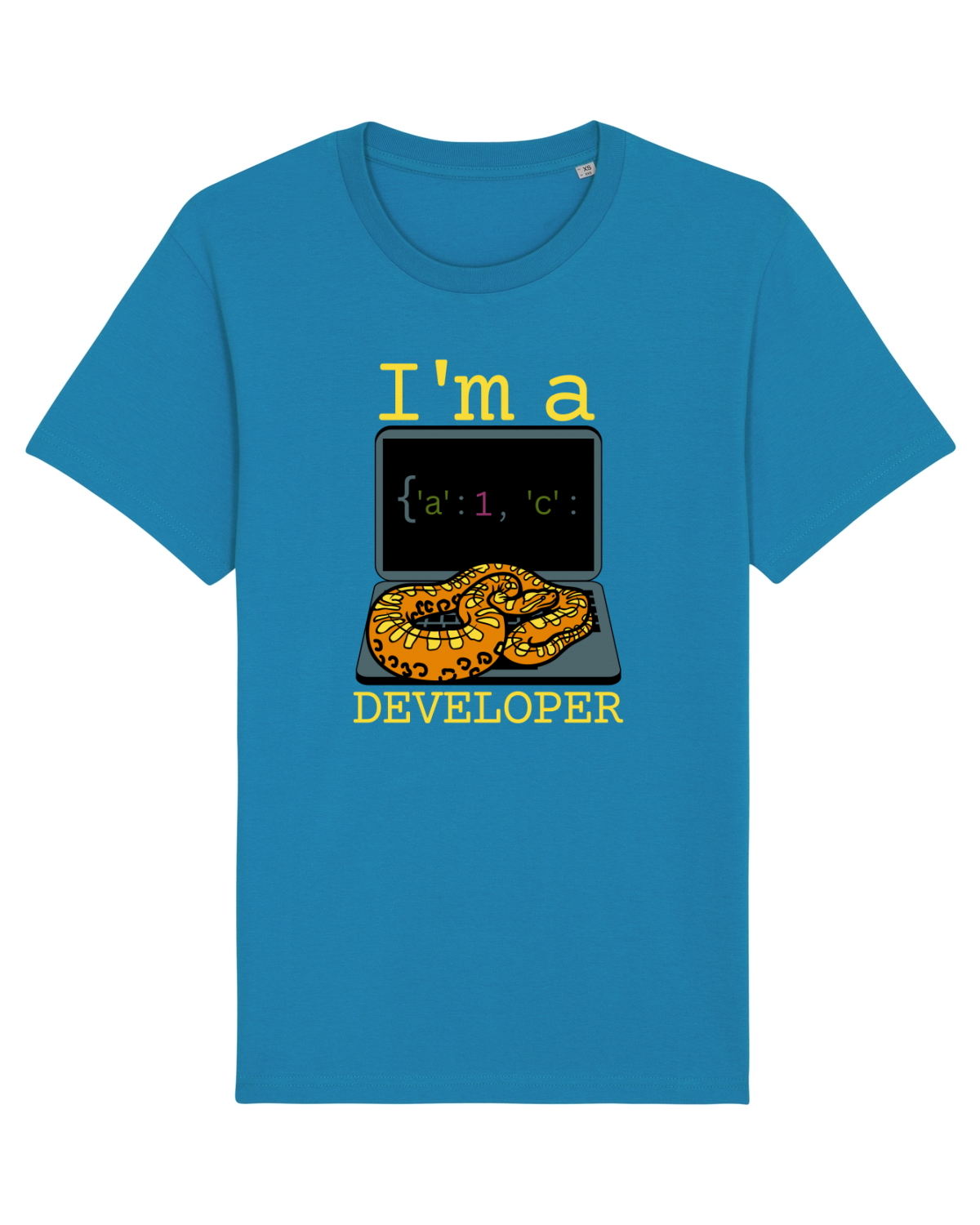 Tricou mânecă scurtă Unisex Rocker Azur