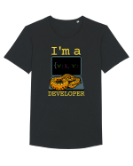 I'm A Python Developer Tricou mânecă scurtă guler larg Bărbat Skater