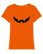 Dovleac de halloween - zambet Tricou mânecă scurtă guler larg fitted Damă Expresser