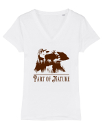 Pentru iubitorii naturii - Part of nature Tricou mânecă scurtă guler V Damă Evoker