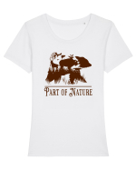 Pentru iubitorii naturii - Part of nature Tricou mânecă scurtă guler larg fitted Damă Expresser