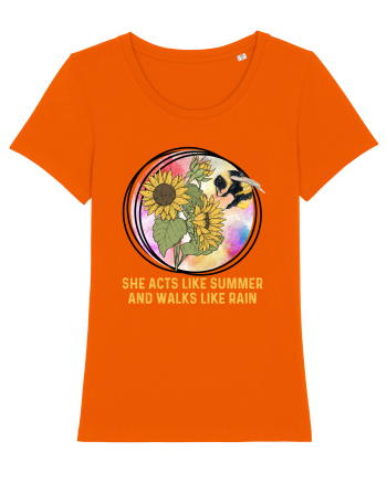 She Acts Like Summer And Walks Like Rain Bright Orange