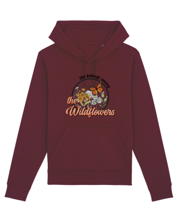 She Belongs Among The Wildflowers Burgundy