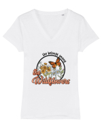She Belongs Among The Wildflowers Tricou mânecă scurtă guler V Damă Evoker