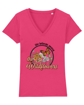 She Belongs Among The Wildflowers Raspberry