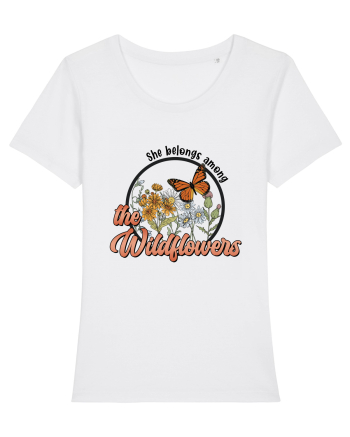 She Belongs Among The Wildflowers White