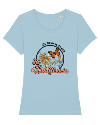 She Belongs Among The Wildflowers Sky Blue