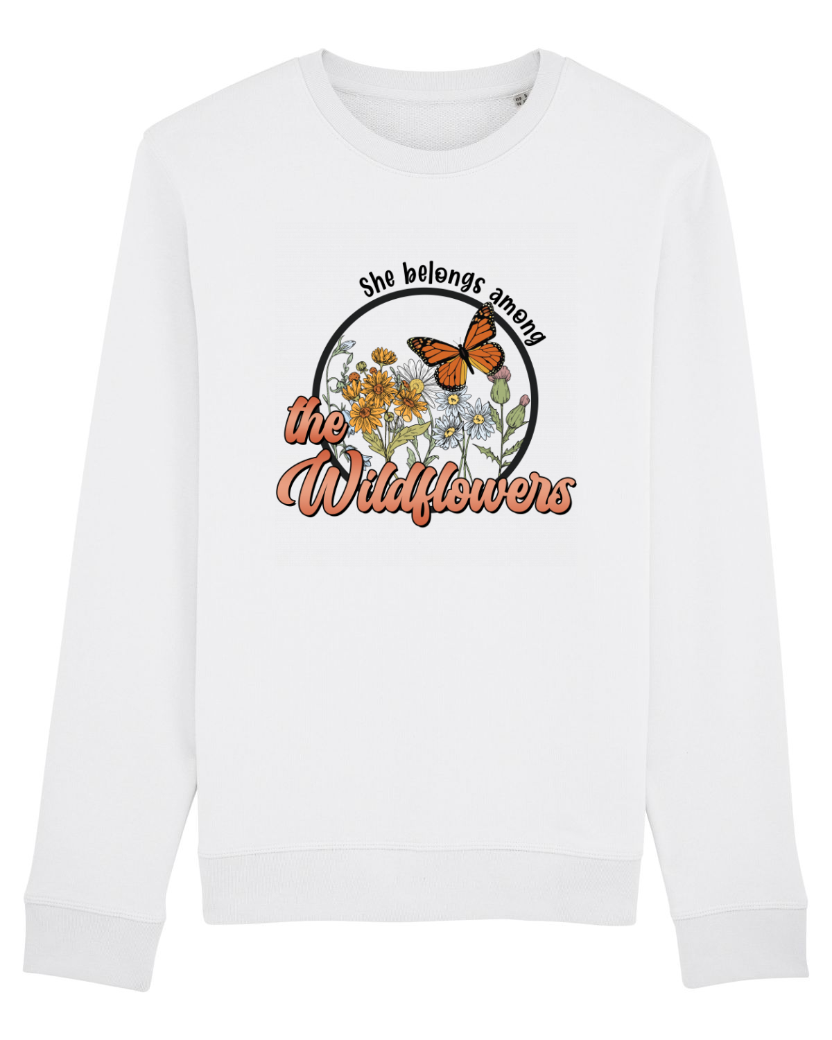 Bluză mânecă lungă Unisex Rise White