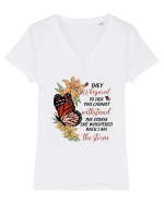 They Whispered... Tricou mânecă scurtă guler V Damă Evoker