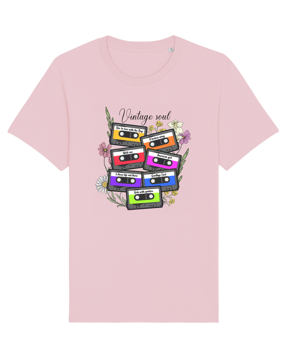 Tricou mânecă scurtă Unisex Rocker Cotton Pink
