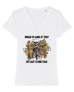 Would Ya Look At That My Last Flying Fuck Tricou mânecă scurtă guler V Damă Evoker