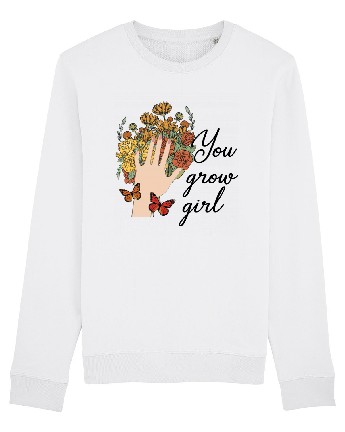 Bluză mânecă lungă Unisex Rise White