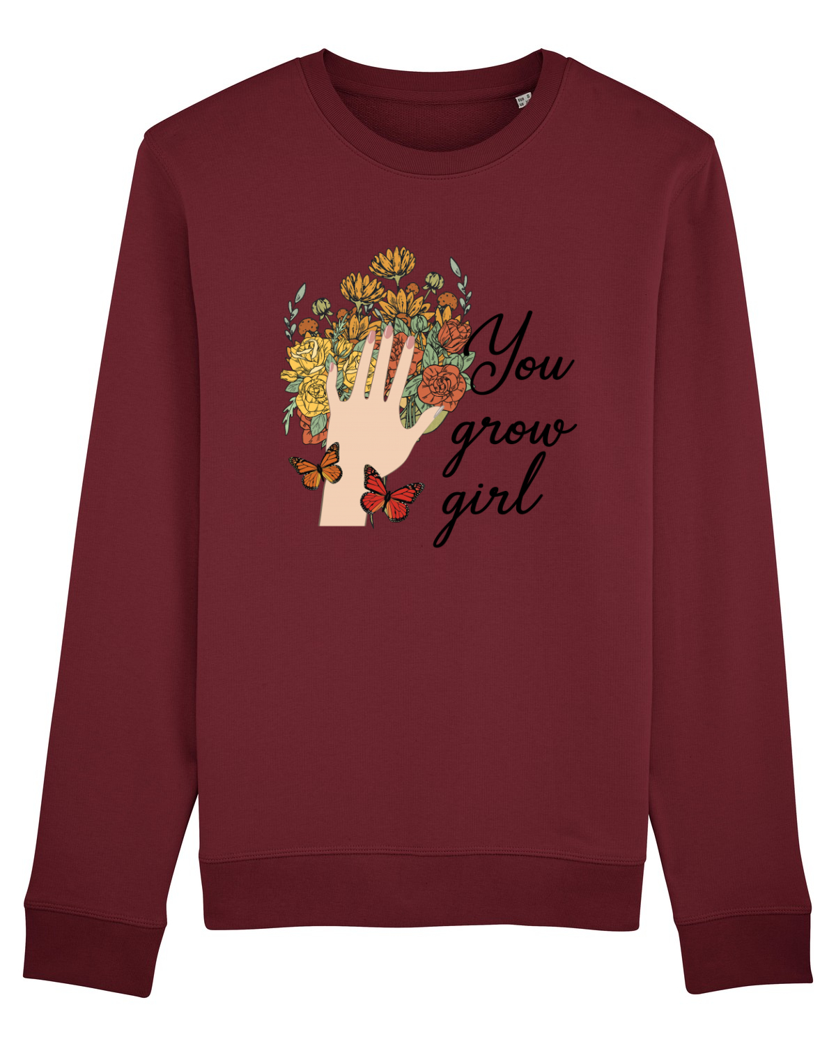 Bluză mânecă lungă Unisex Rise Burgundy