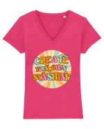 Create Your Own Sunshine Tricou mânecă scurtă guler V Damă Evoker