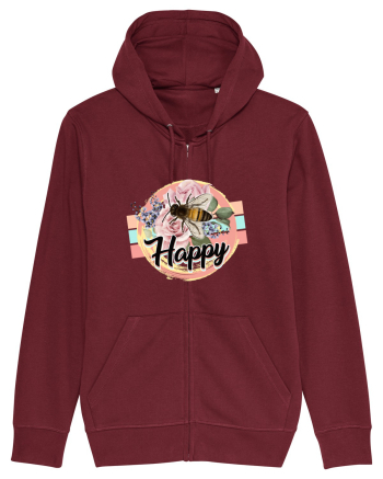 Happy Bee Burgundy