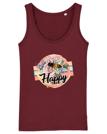 Happy Bee Burgundy