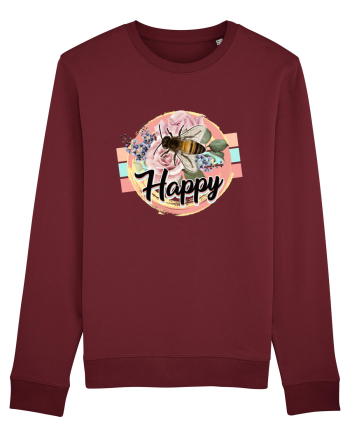 Happy Bee Burgundy