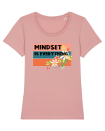 Mindset Is Everything Tricou mânecă scurtă guler larg fitted Damă Expresser