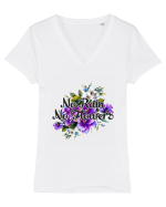 No Rain No Flowers Tricou mânecă scurtă guler V Damă Evoker