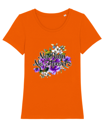 No Rain No Flowers Bright Orange