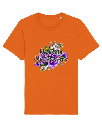 No Rain No Flowers Bright Orange