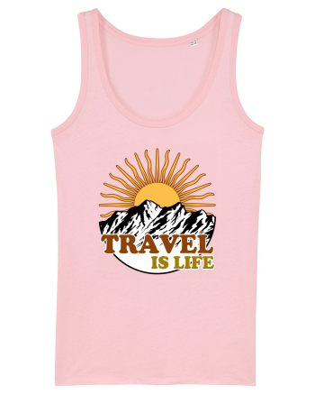 Travel Is Life Cotton Pink