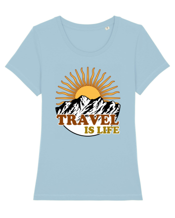 Travel Is Life Sky Blue