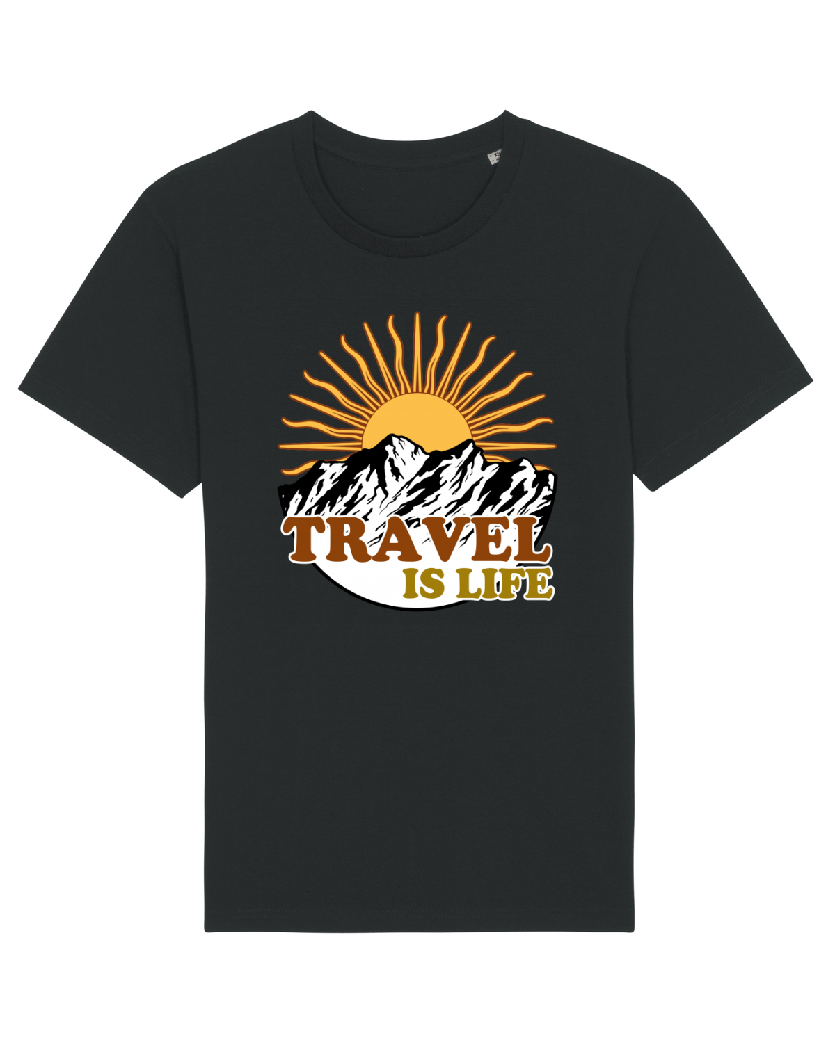 Tricou mânecă scurtă Unisex Rocker Black