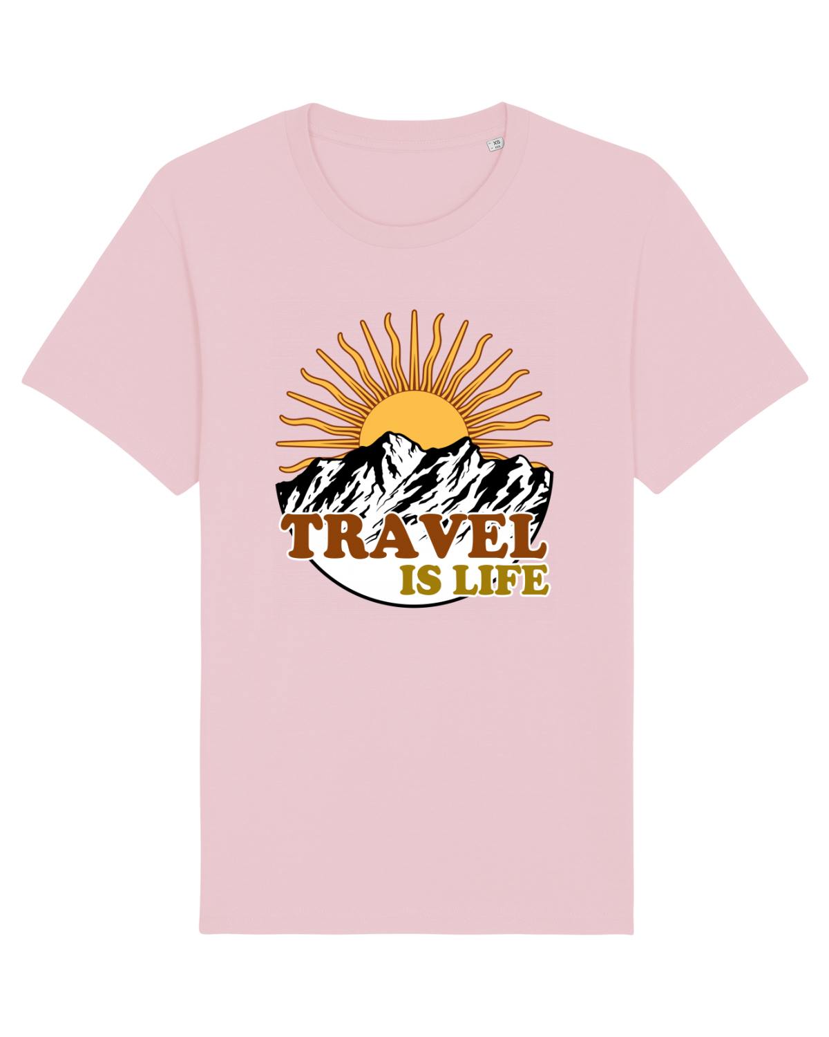 Tricou mânecă scurtă Unisex Rocker Cotton Pink