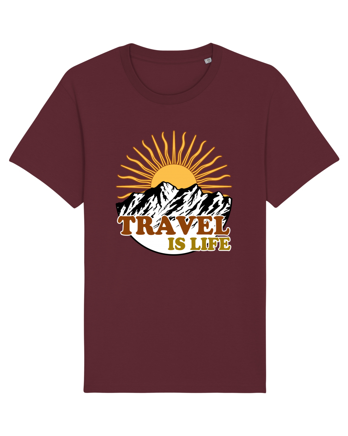 Tricou mânecă scurtă Unisex Rocker Burgundy