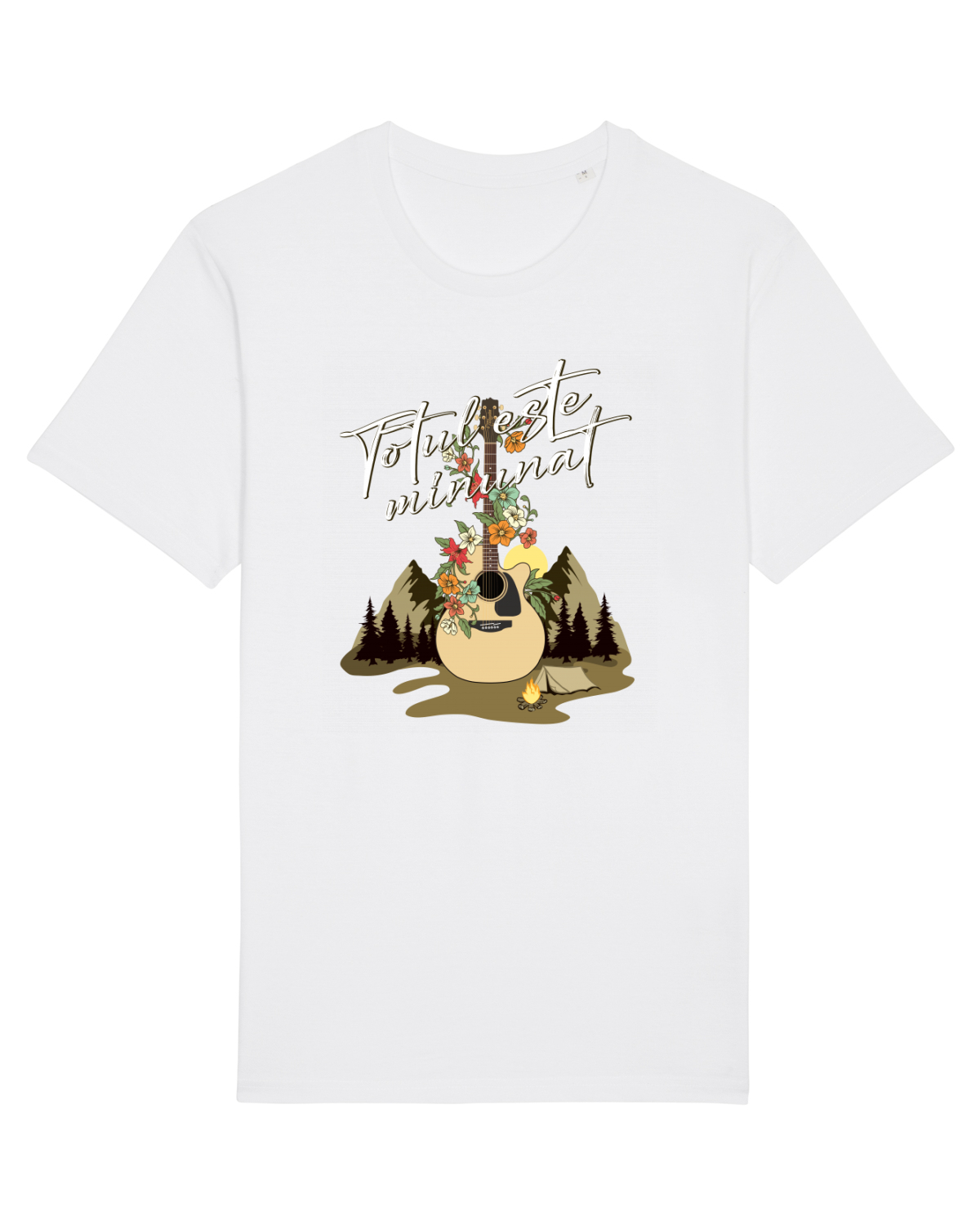 Tricou mânecă scurtă Unisex Rocker White