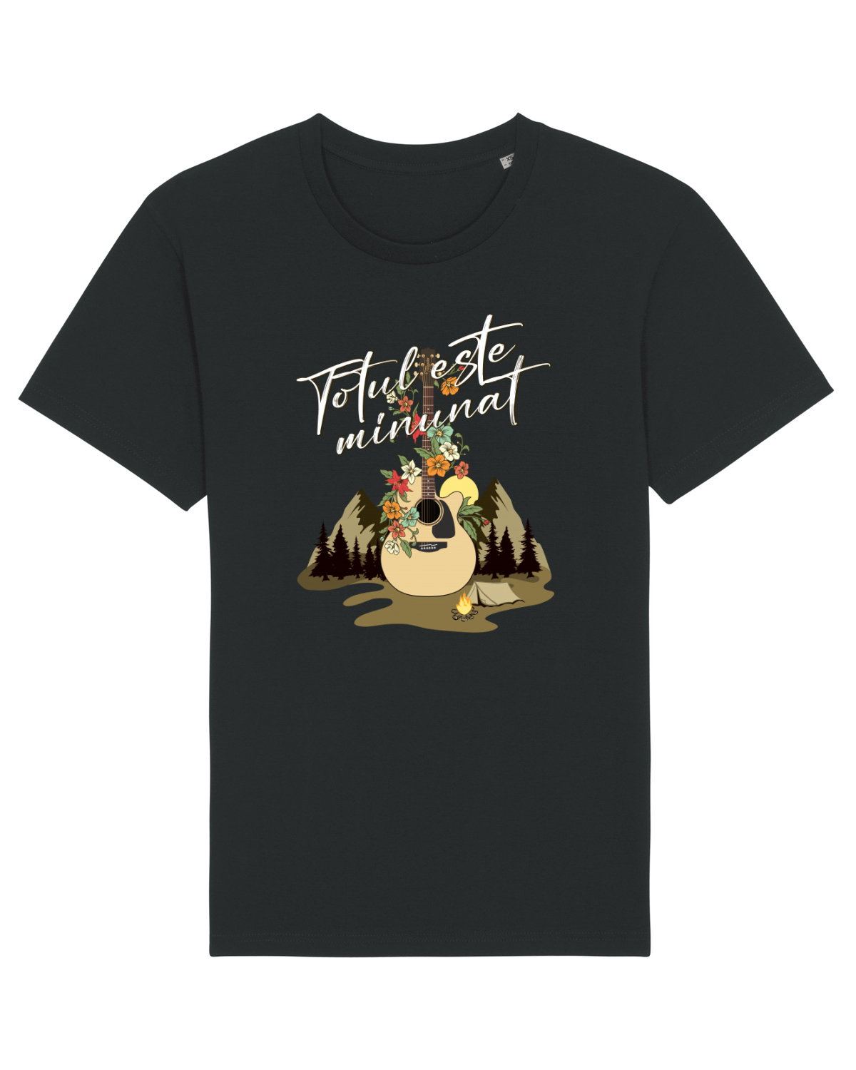 Tricou mânecă scurtă Unisex Rocker Black