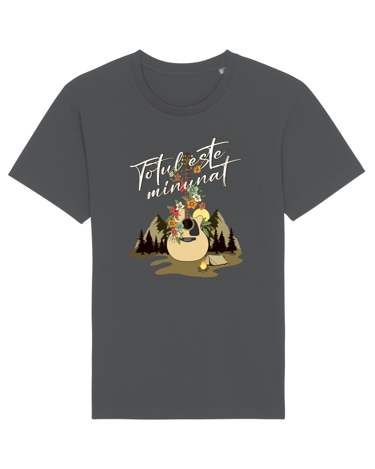 Tricou mânecă scurtă Unisex Rocker Anthracite