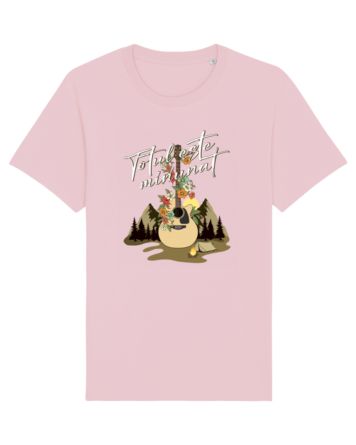 Tricou mânecă scurtă Unisex Rocker Cotton Pink