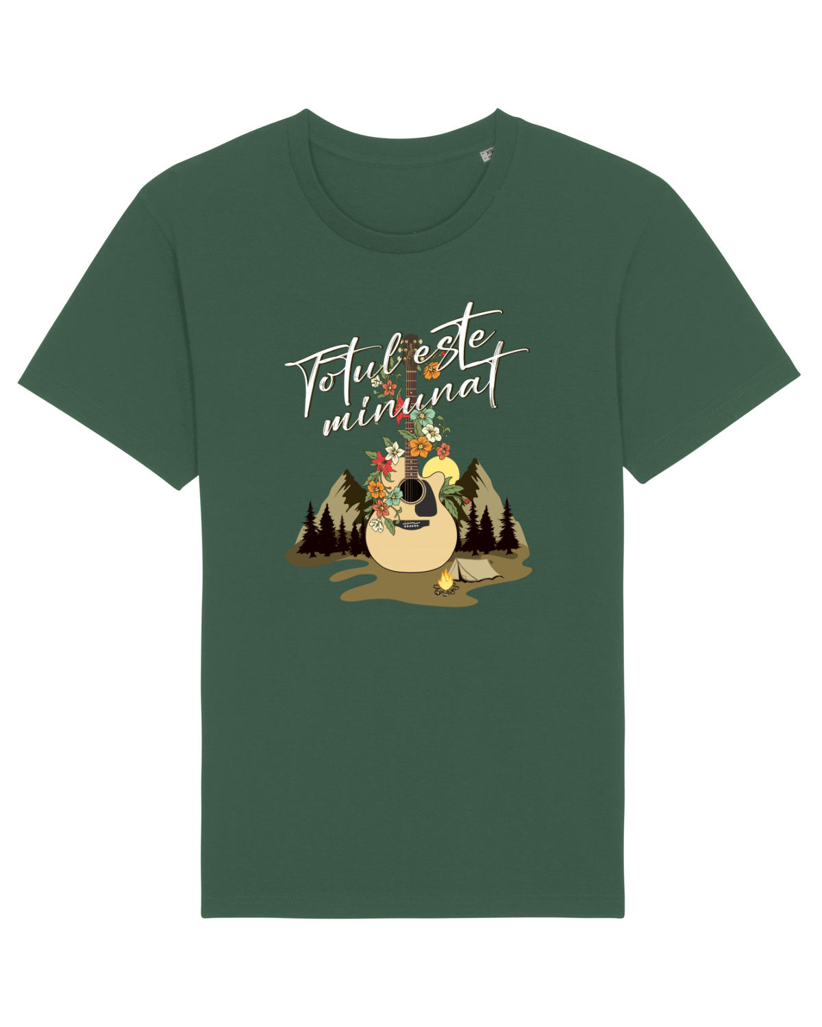 Tricou mânecă scurtă Unisex Rocker Bottle Green